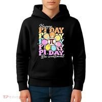 Groovy Happy Pi Day 3.14 Math Teacher Daisy Flower Kids Hoodie thumb 4