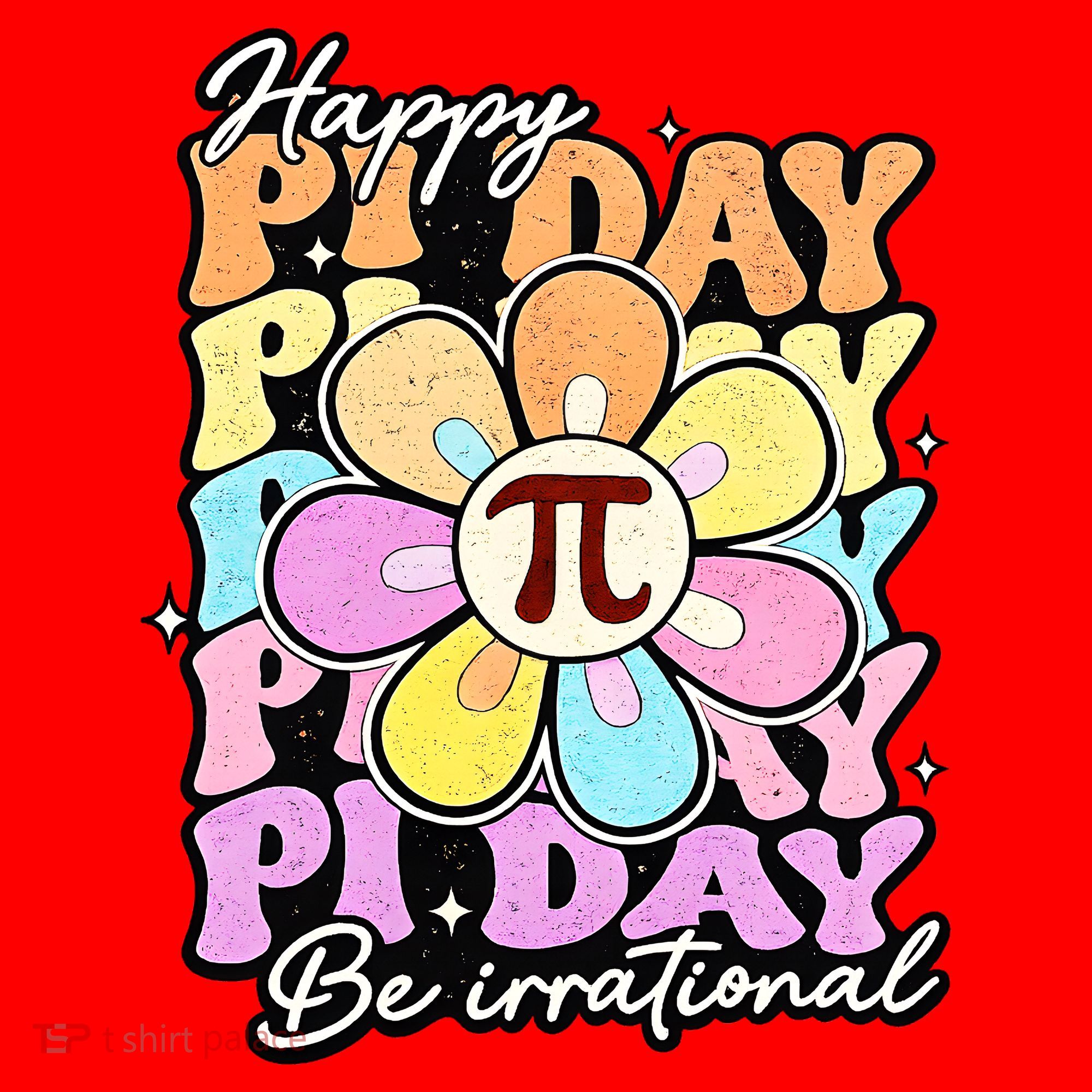 Groovy Happy Pi Day 3.14 Math Teacher Daisy Flower Santa Hat
