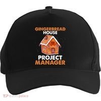 Gingerbread House Project Manager Baking Xmas Funny Five-Panel Snapback Cap thumb 0