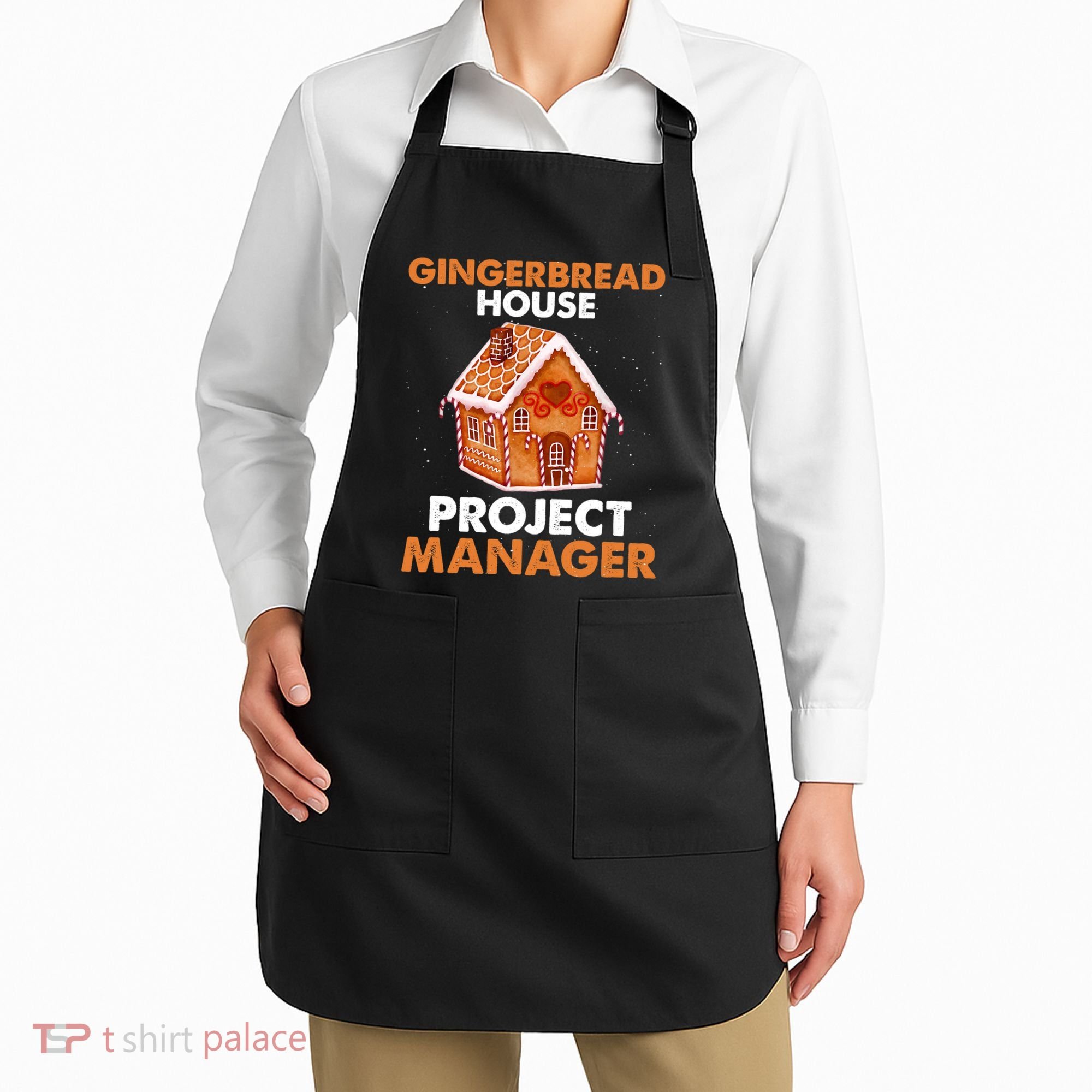 Gingerbread House Project Manager Baking Xmas Funny Apron