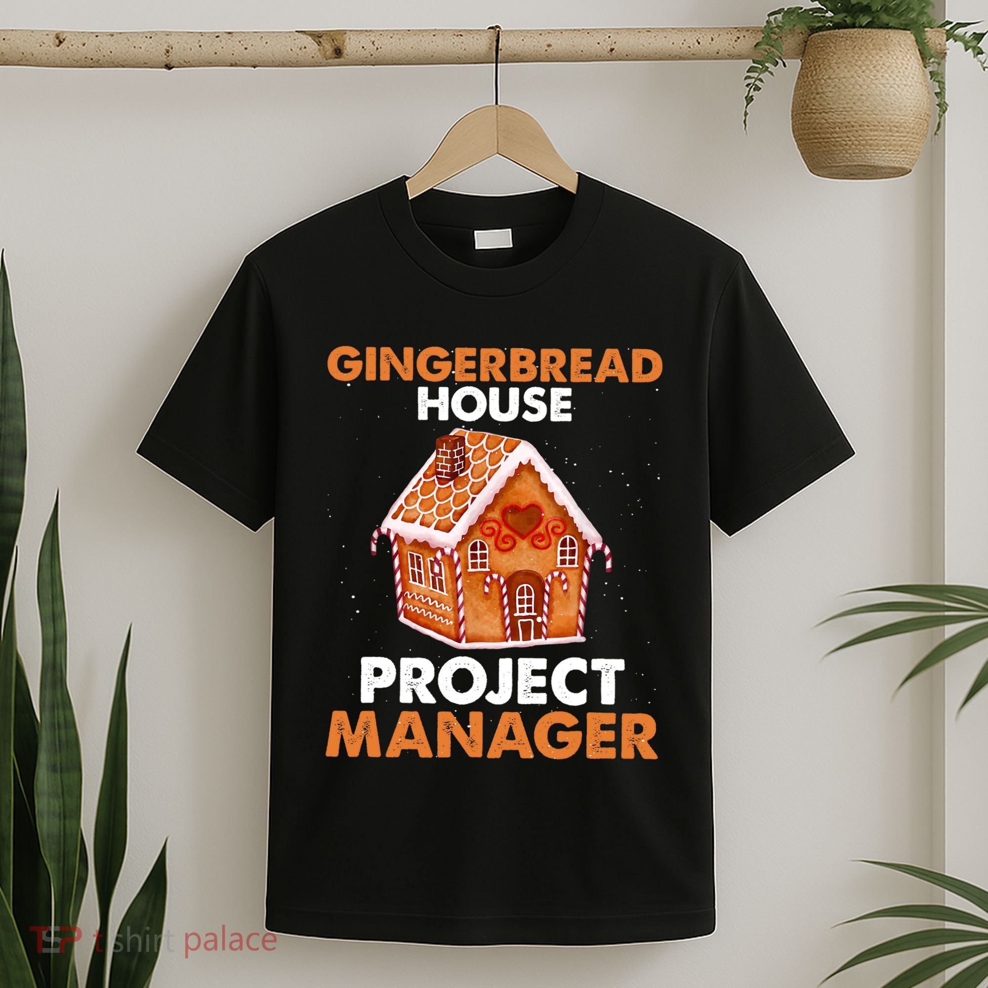 Gingerbread House Project Manager Baking Xmas Funny T-Shirt