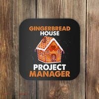 Gingerbread House Project Manager Baking Xmas Funny Coaster thumb 0