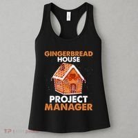 Gingerbread House Project Manager Baking Xmas Funny Women's Tank Top thumb 3