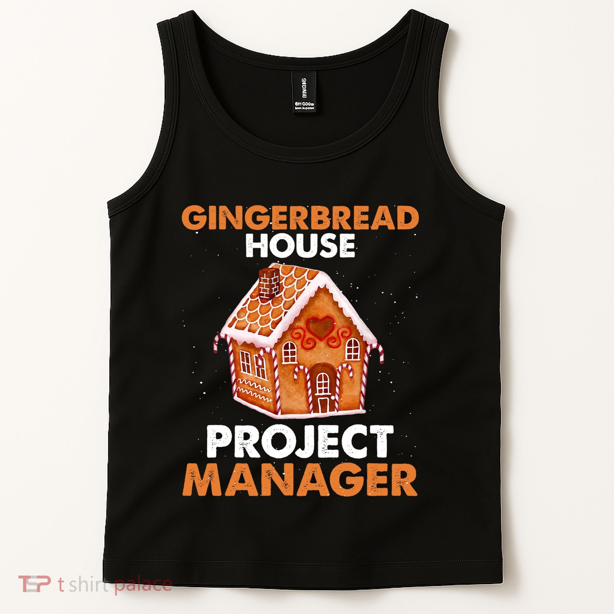 Gingerbread House Project Manager Baking Xmas Funny Tank Top