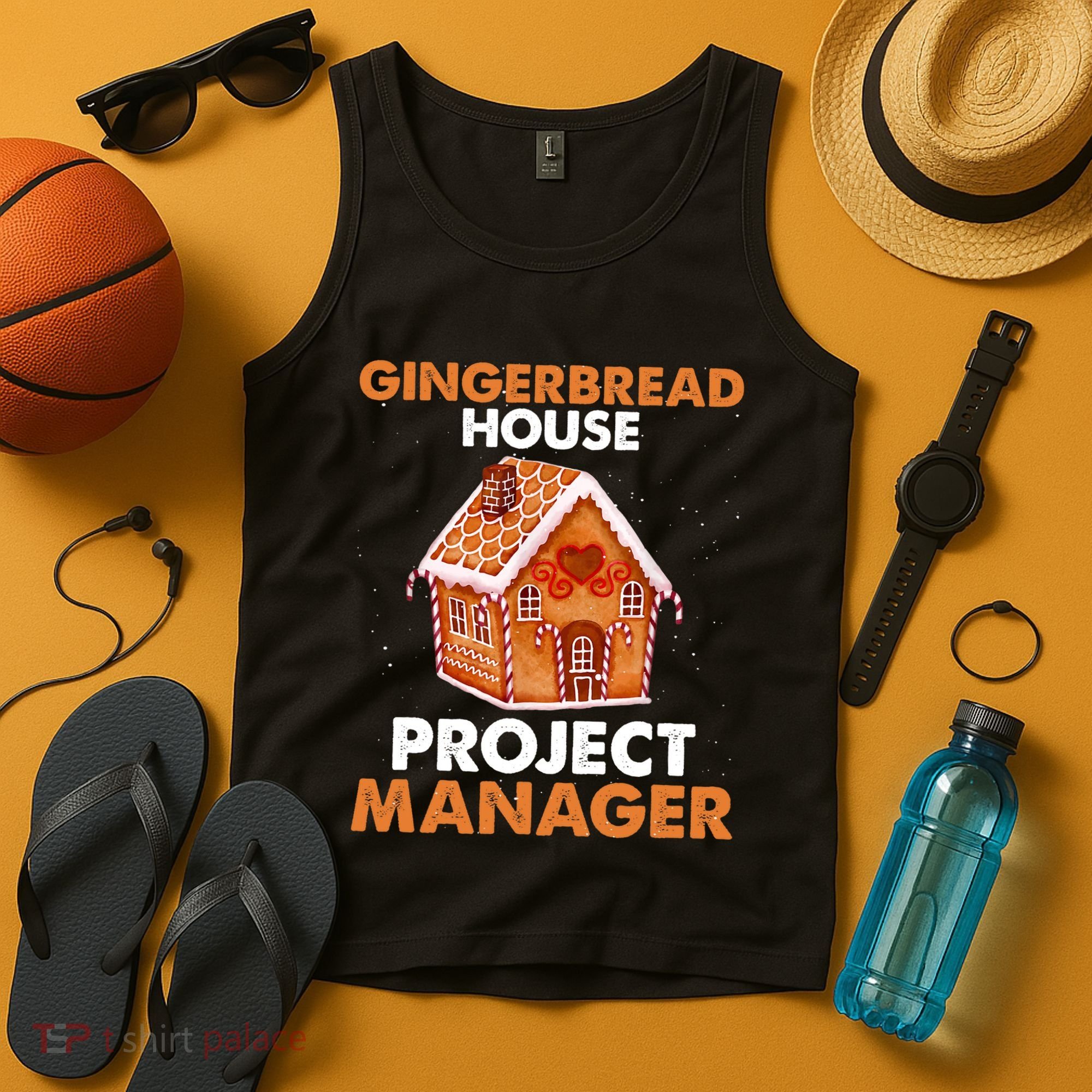 Gingerbread House Project Manager Baking Xmas Funny Tank Top