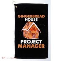 Gingerbread House Project Manager Baking Xmas Funny Golf Towel thumb 0