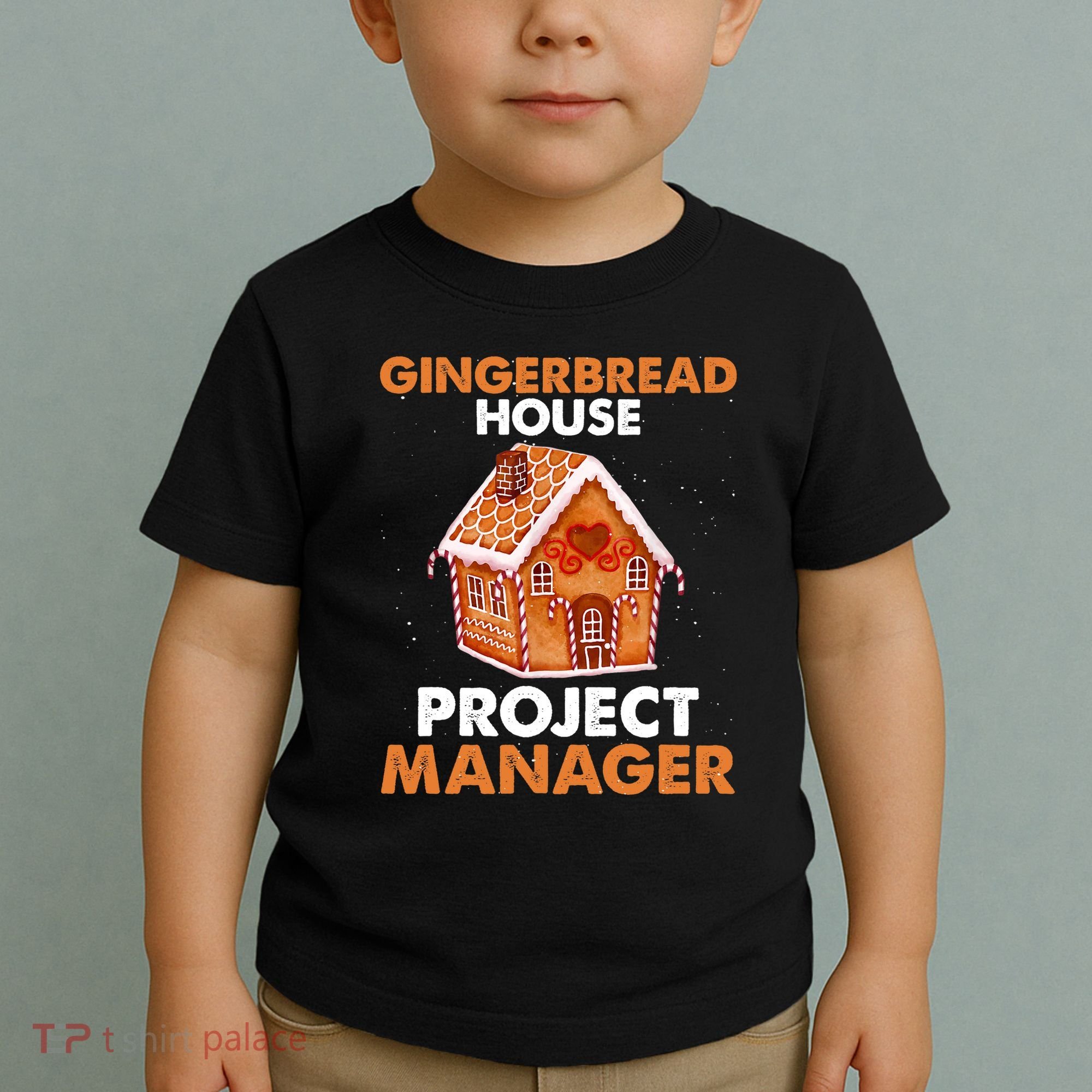Gingerbread House Project Manager Baking Xmas Funny Toddler T-Shirt