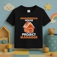Gingerbread House Project Manager Baking Xmas Funny Toddler T-Shirt thumb 3