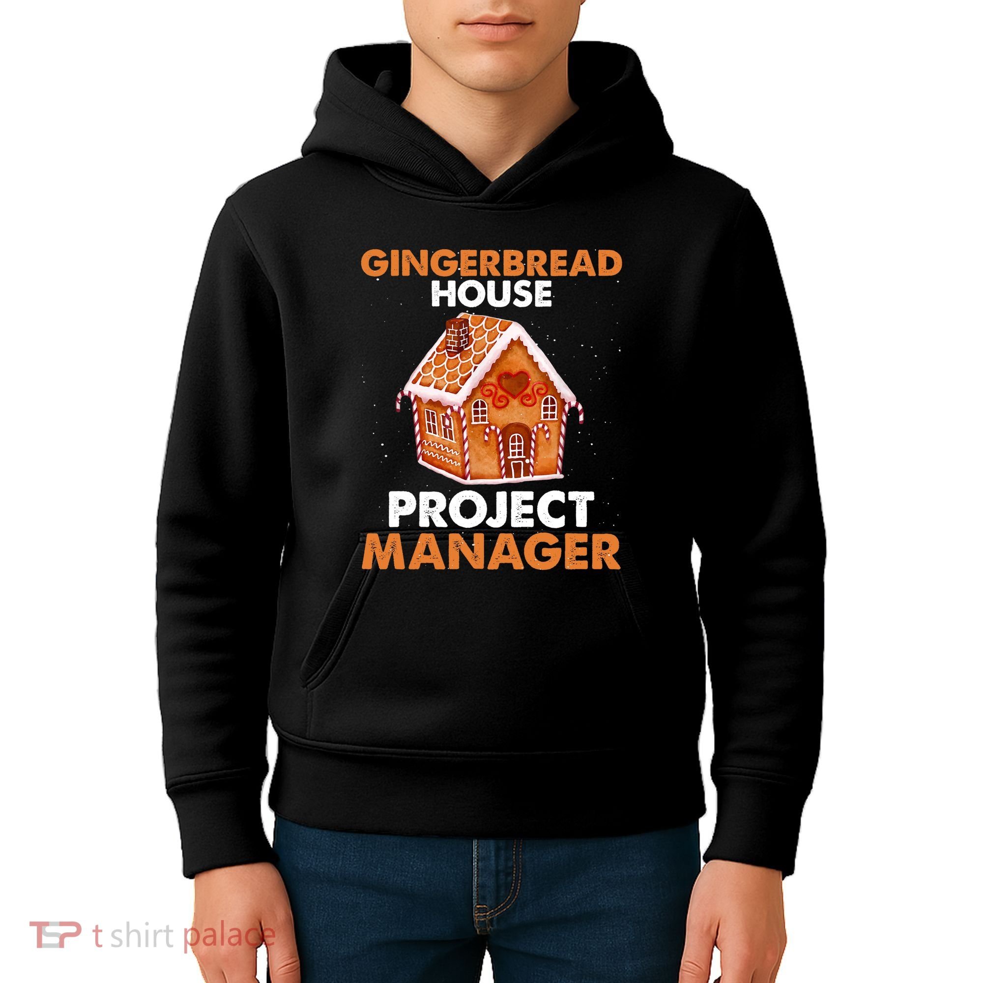 Gingerbread House Project Manager Baking Xmas Funny Kids Hoodie