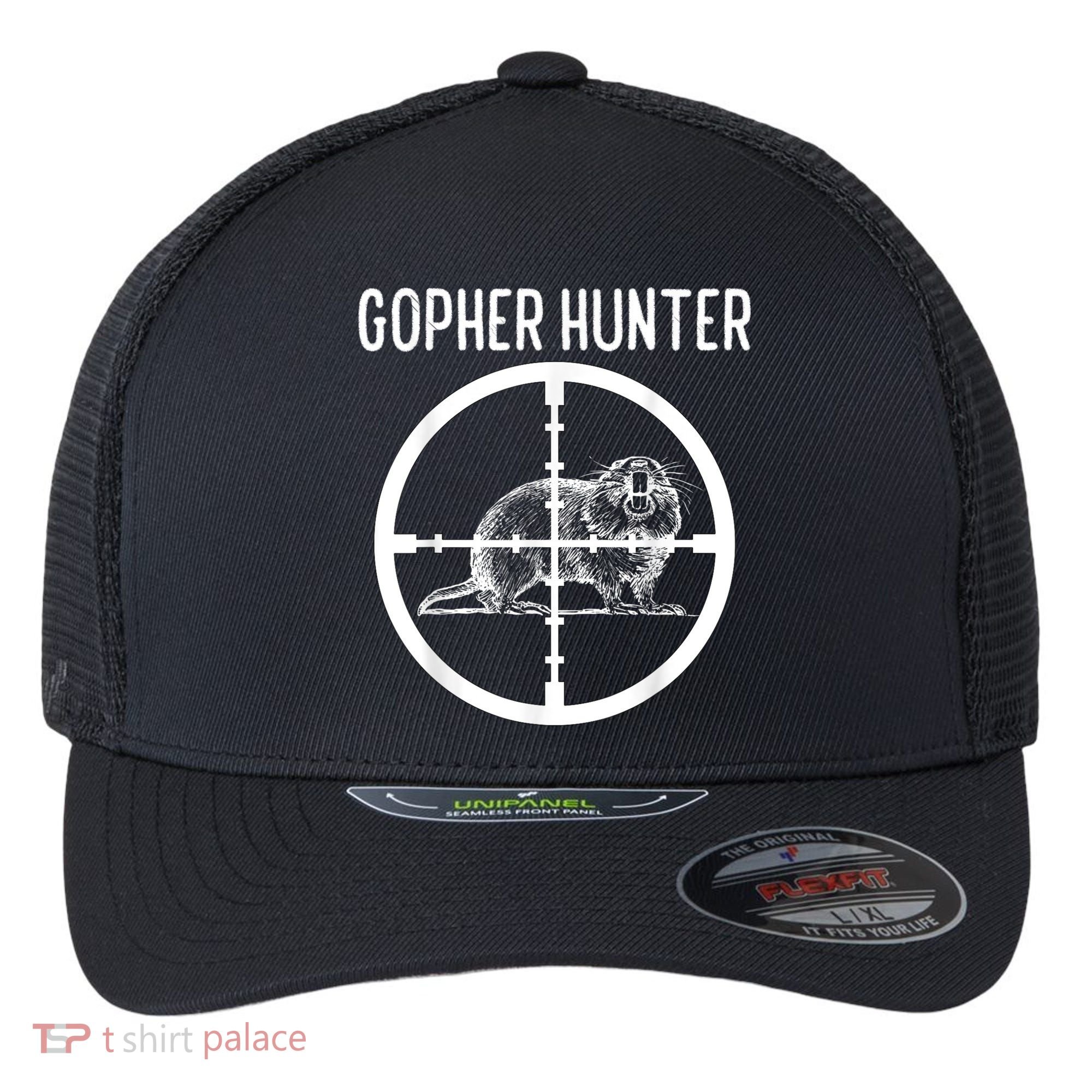 Gopher Hunter Rat And Mouse Control Expert Flexfit Unipanel Trucker Cap
