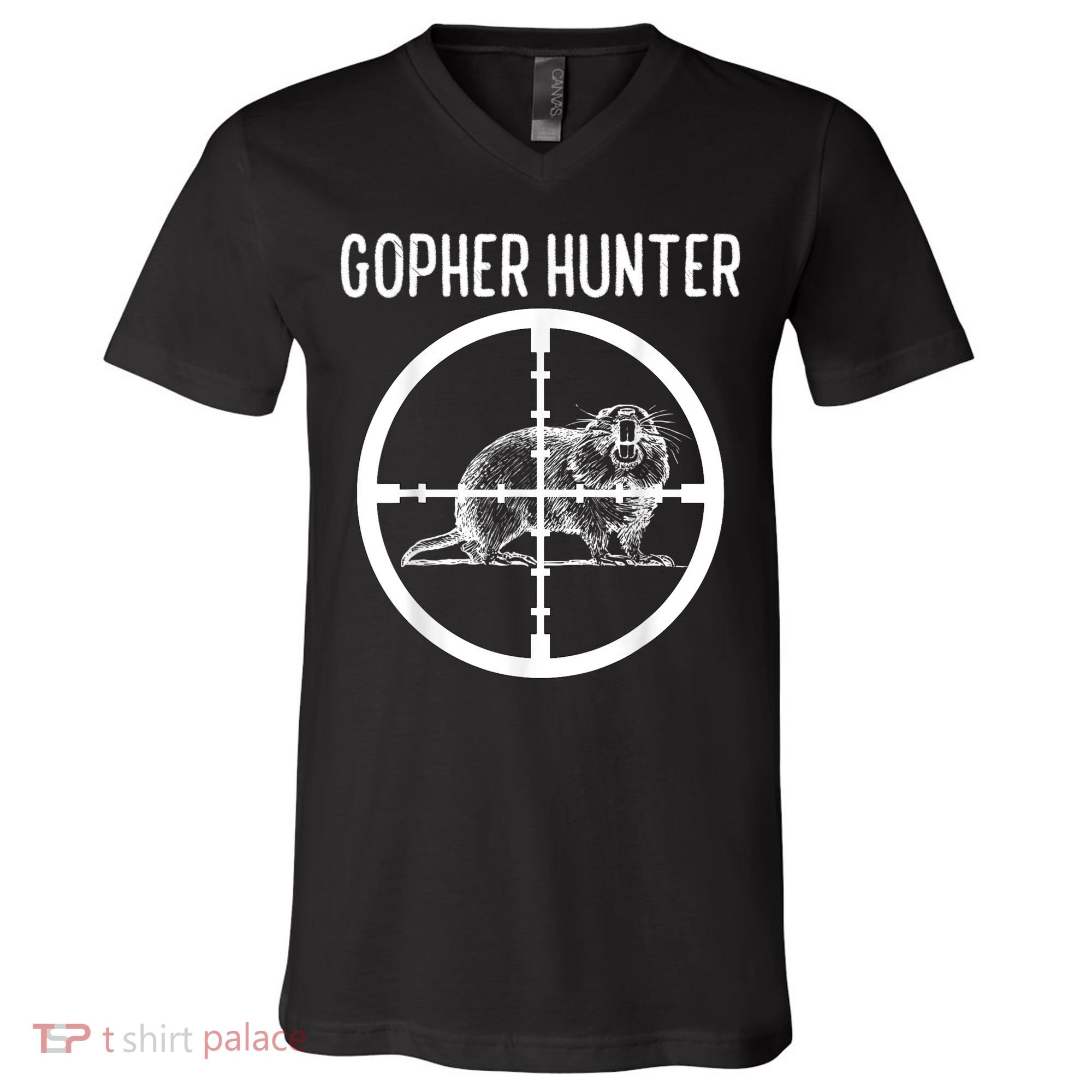 Gopher Hunter Rat And Mouse Control Expert V-Neck T-Shirt