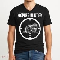 Gopher Hunter Rat And Mouse Control Expert V-Neck T-Shirt thumb 2