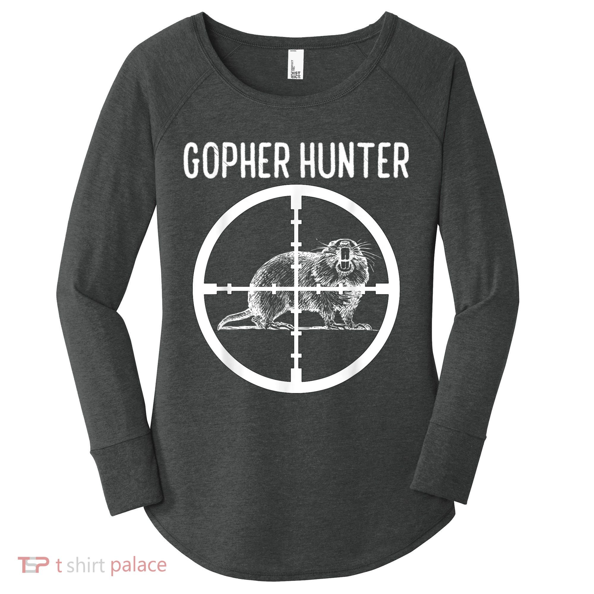 Gopher Hunter Rat And Mouse Control Expert Women's Perfect Tri Tunic Long Sleeve Shirt