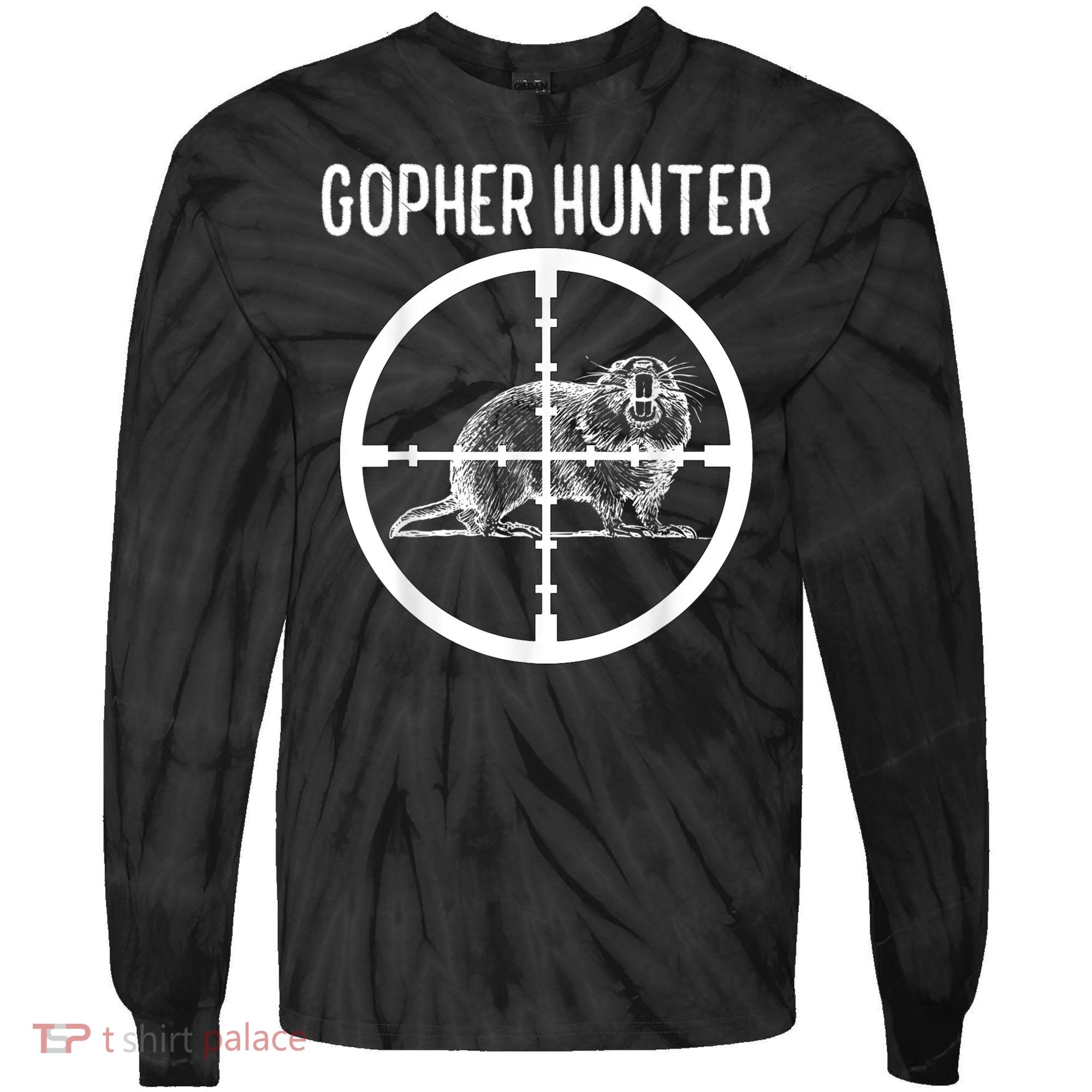 Gopher Hunter Rat And Mouse Control Expert Tie-Dye Long Sleeve Shirt