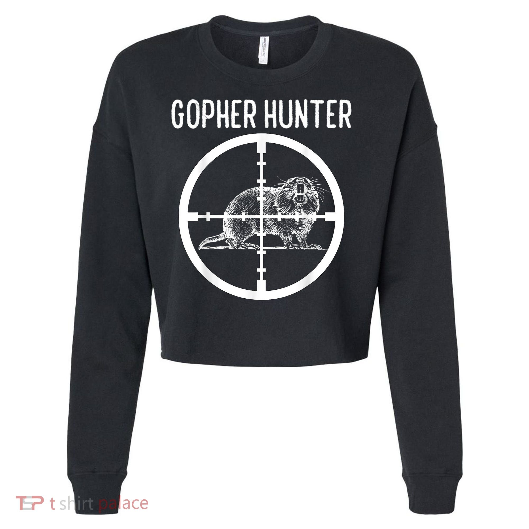 Gopher Hunter Rat And Mouse Control Expert Cropped Pullover Crew