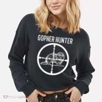 Gopher Hunter Rat And Mouse Control Expert Cropped Pullover Crew thumb 2