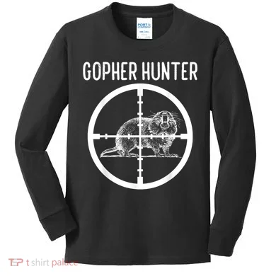 Gopher Hunter Rat And Mouse Control Expert Kids Long Sleeve Shirt