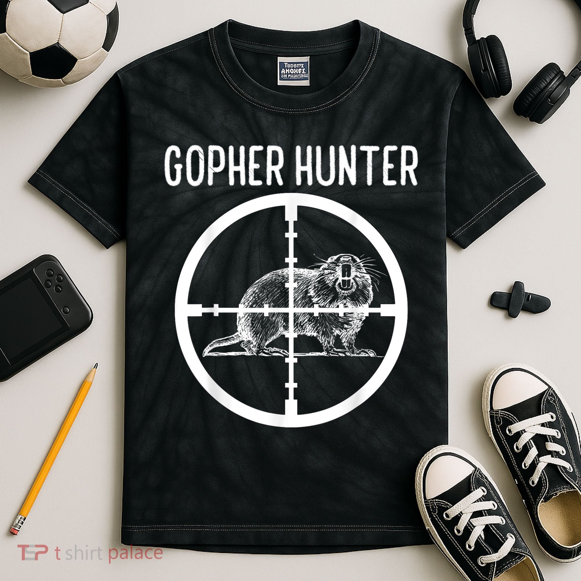Gopher Hunter Rat And Mouse Control Expert Kids Tie-Dye T-Shirt