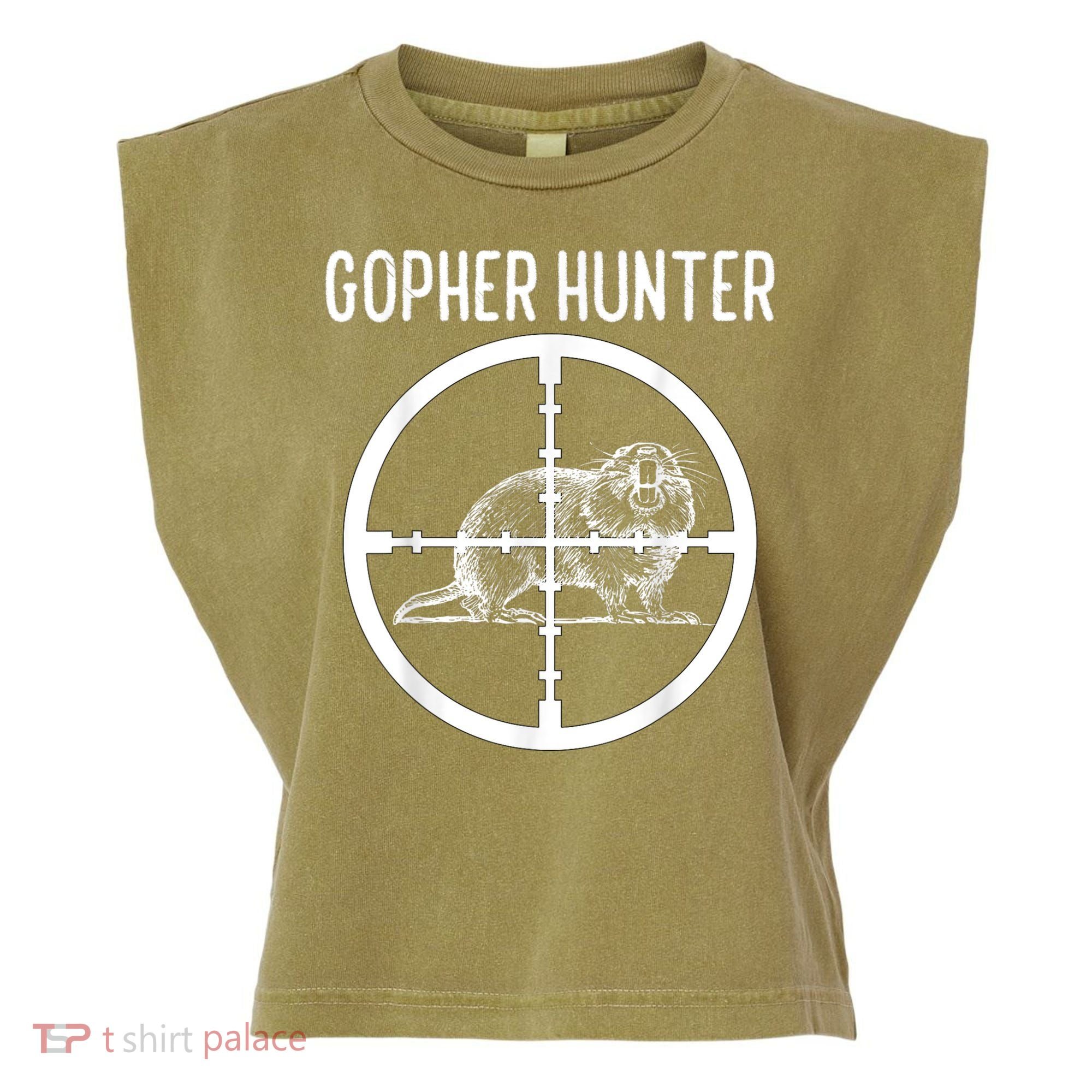 Gopher Hunter Rat And Mouse Control Expert Garment-Dyed Women's Muscle Tee