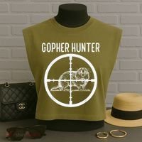 Gopher Hunter Rat And Mouse Control Expert Garment-Dyed Women's Muscle Tee thumb 3