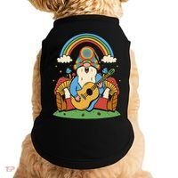 Gnome Hippie Rainbow Guitar Doggie Tank thumb 0
