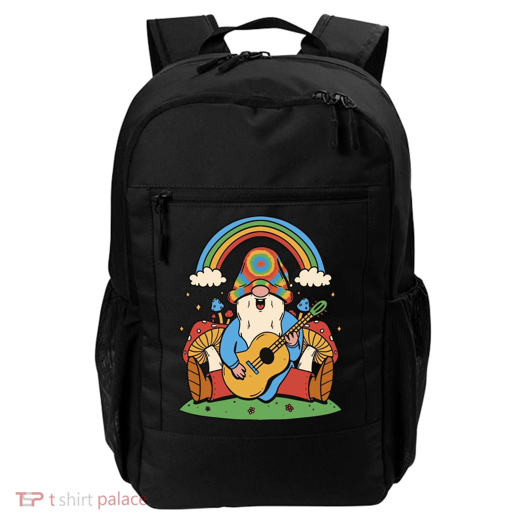 Gnome Hippie Rainbow Guitar Backpack