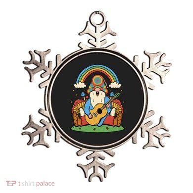 Gnome Hippie Rainbow Guitar Ornament