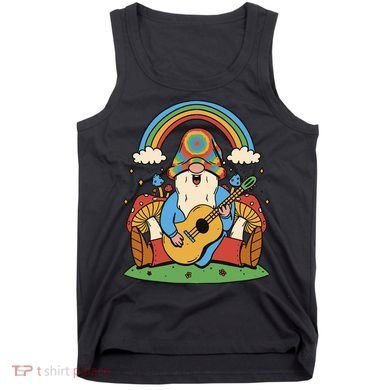 Gnome Hippie Rainbow Guitar Tank Top