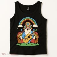 Gnome Hippie Rainbow Guitar Tank Top thumb 2