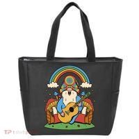 Gnome Hippie Rainbow Guitar Tote Bag thumb 0