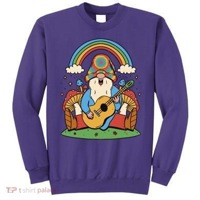 Gnome Hippie Rainbow Guitar Sweatshirt