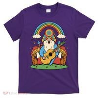 Gnome Hippie Rainbow Guitar T-Shirt thumb 0