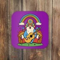 Gnome Hippie Rainbow Guitar Coaster thumb 0