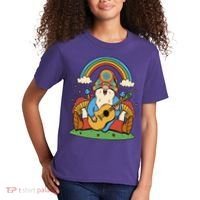 Gnome Hippie Rainbow Guitar Kids T-Shirt thumb 2