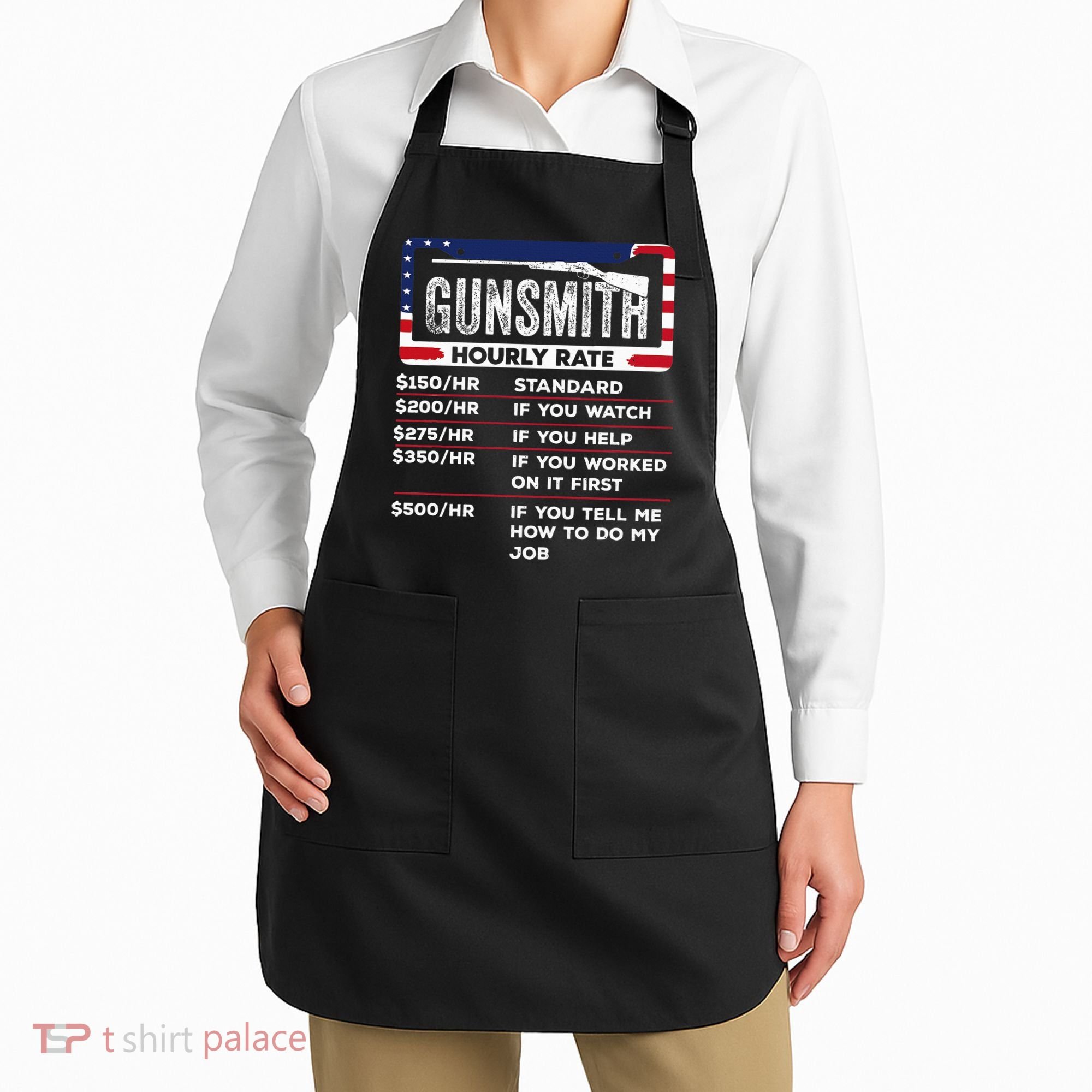 Gunsmith Hourly Rate.Gunsmith Funny Gunsmithing Gun Apron