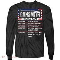 Gunsmith Hourly Rate.Gunsmith Funny Gunsmithing Gun Tie-Dye Long Sleeve Shirt thumb 0
