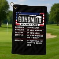Gunsmith Hourly Rate.Gunsmith Funny Gunsmithing Gun Golf Towel thumb 1