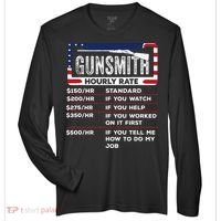 Gunsmith Hourly Rate.Gunsmith Funny Gunsmithing Gun Zone Performance Long-Sleeve T-Shirt thumb 0