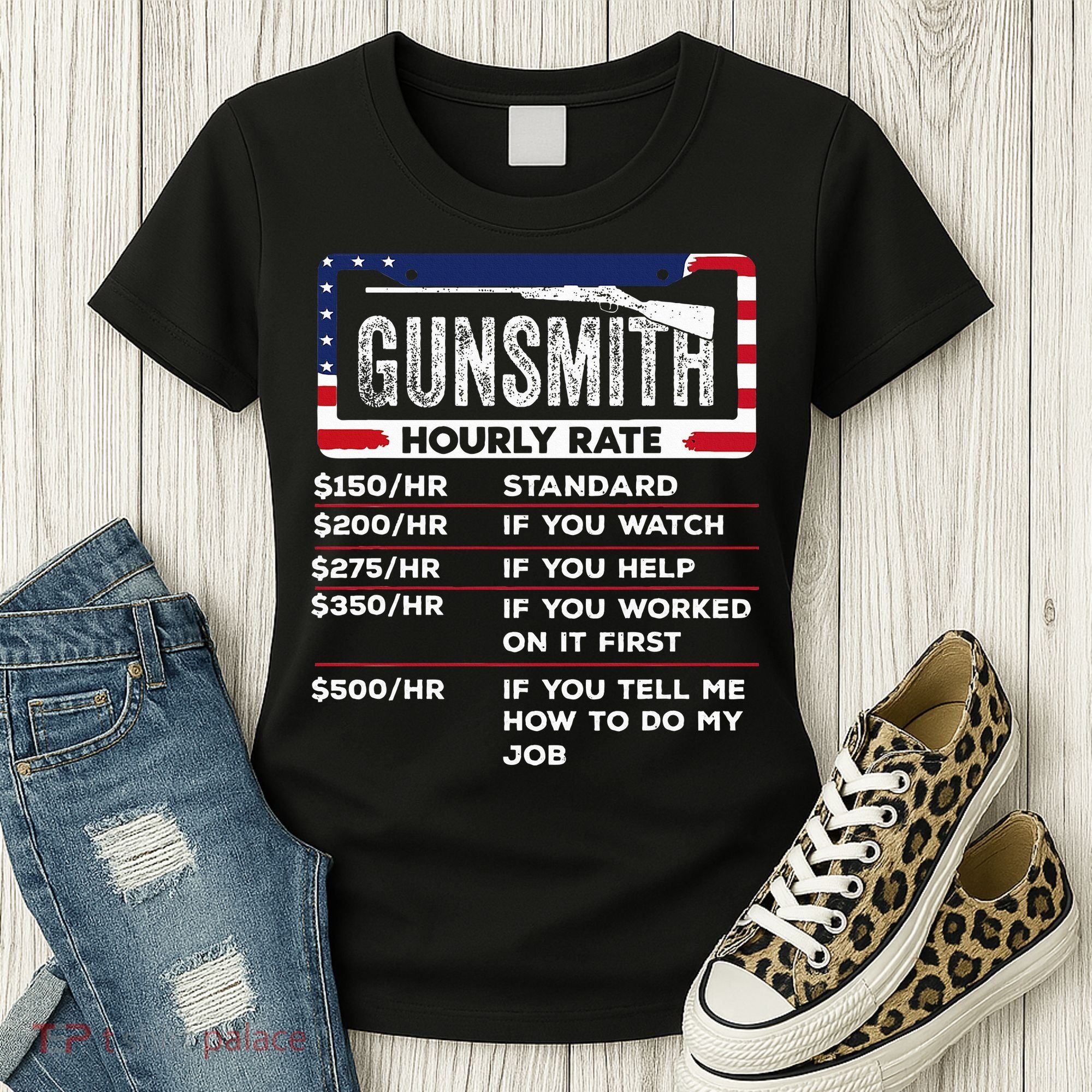 Gunsmith Hourly Rate.Gunsmith Funny Gunsmithing Gun Women's T-Shirt