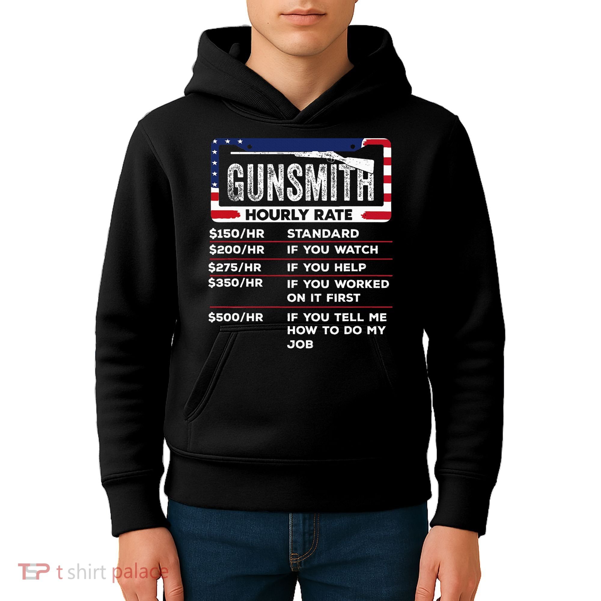 Gunsmith Hourly Rate.Gunsmith Funny Gunsmithing Gun Kids Hoodie