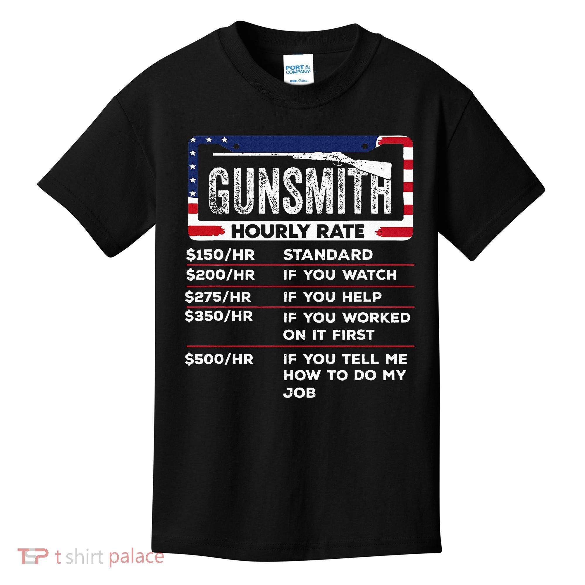 Gunsmith Hourly Rate.Gunsmith Funny Gunsmithing Gun Kids T-Shirt