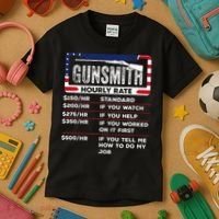 Gunsmith Hourly Rate.Gunsmith Funny Gunsmithing Gun Kids T-Shirt thumb 3