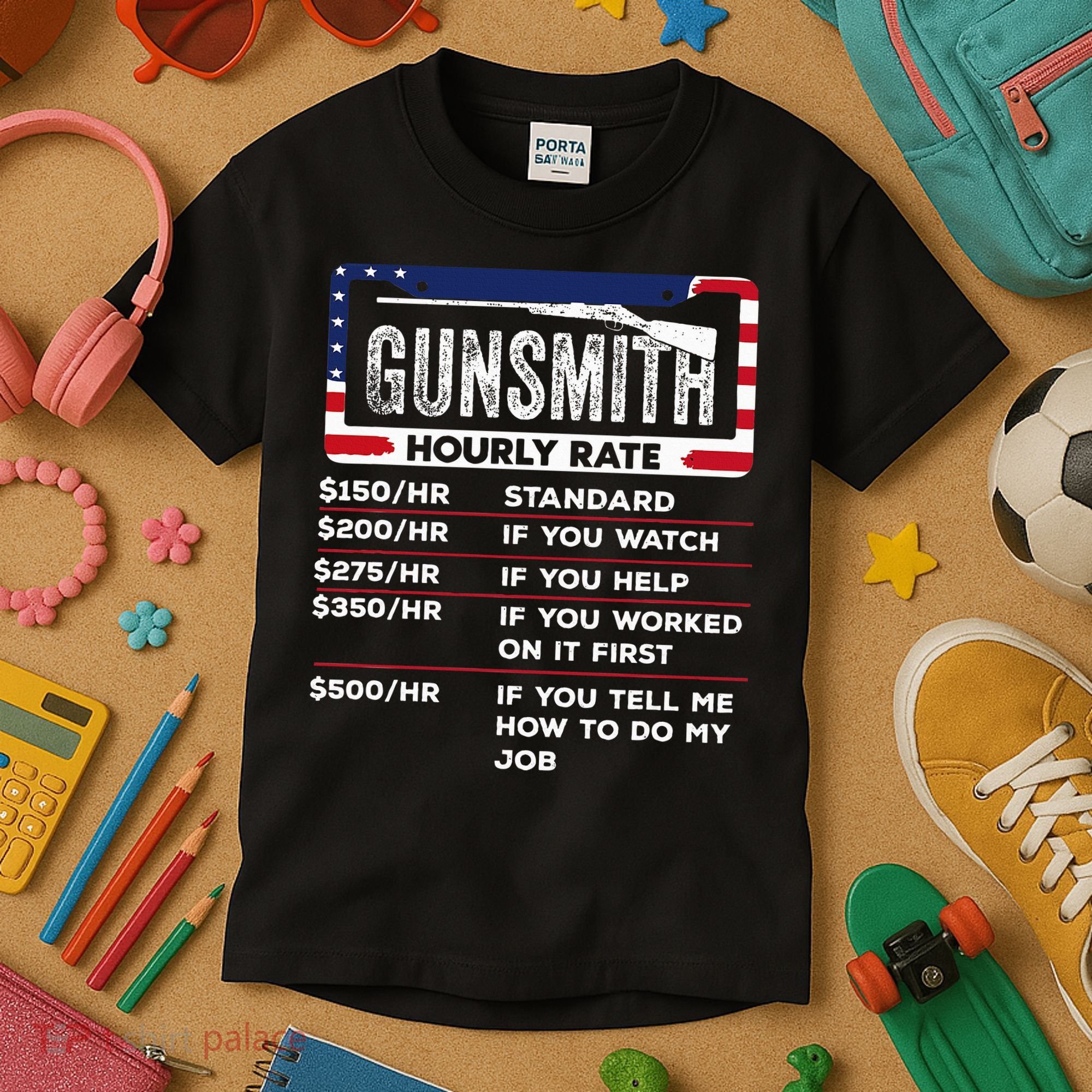 Gunsmith Hourly Rate.Gunsmith Funny Gunsmithing Gun Kids T-Shirt