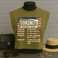 Gunsmith Hourly Rate.Gunsmith Funny Gunsmithing Gun Garment-Dyed Women's Muscle Tee thumb 3