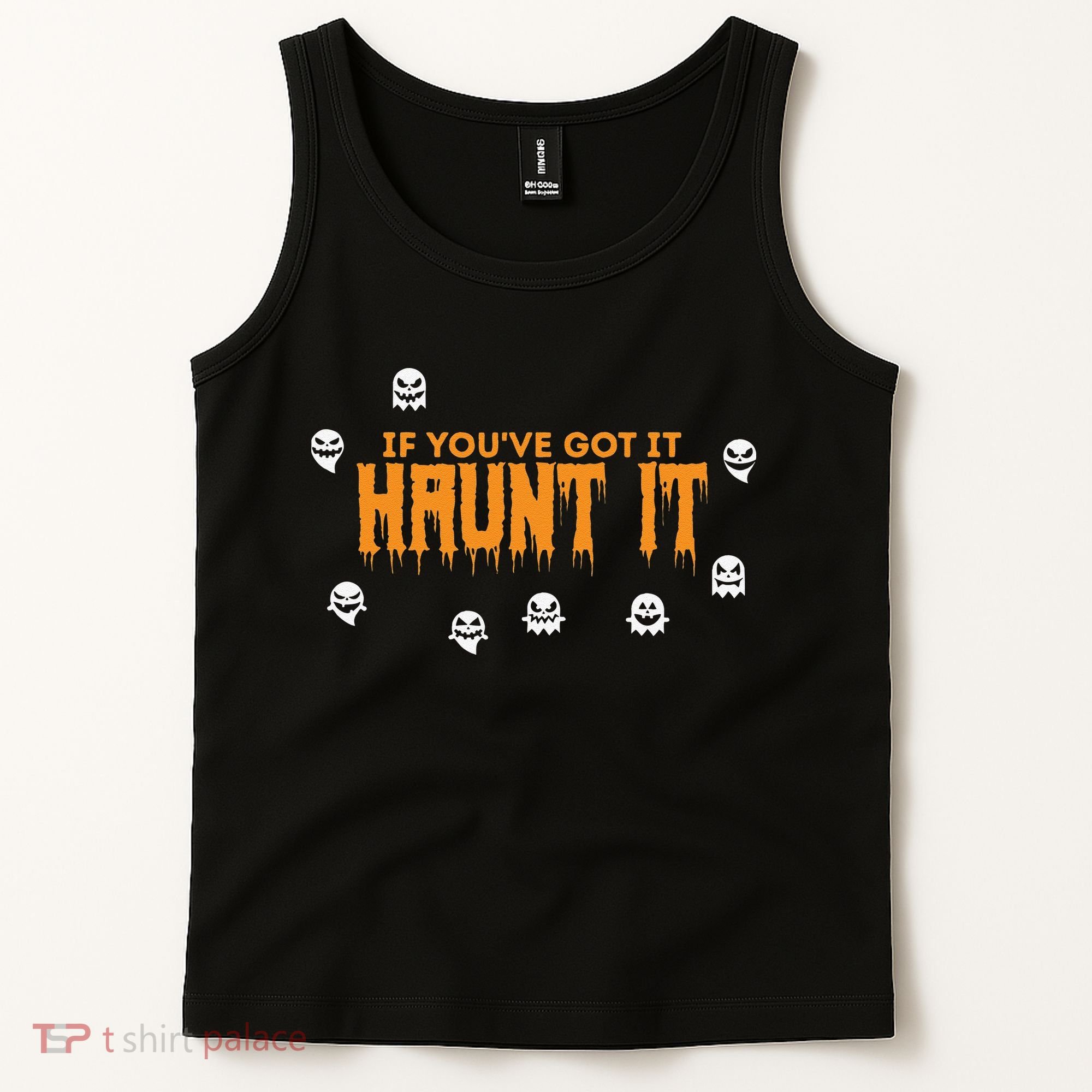 Ghost Halloween Spooky Haunt It Novelty Gift Women Tank Top