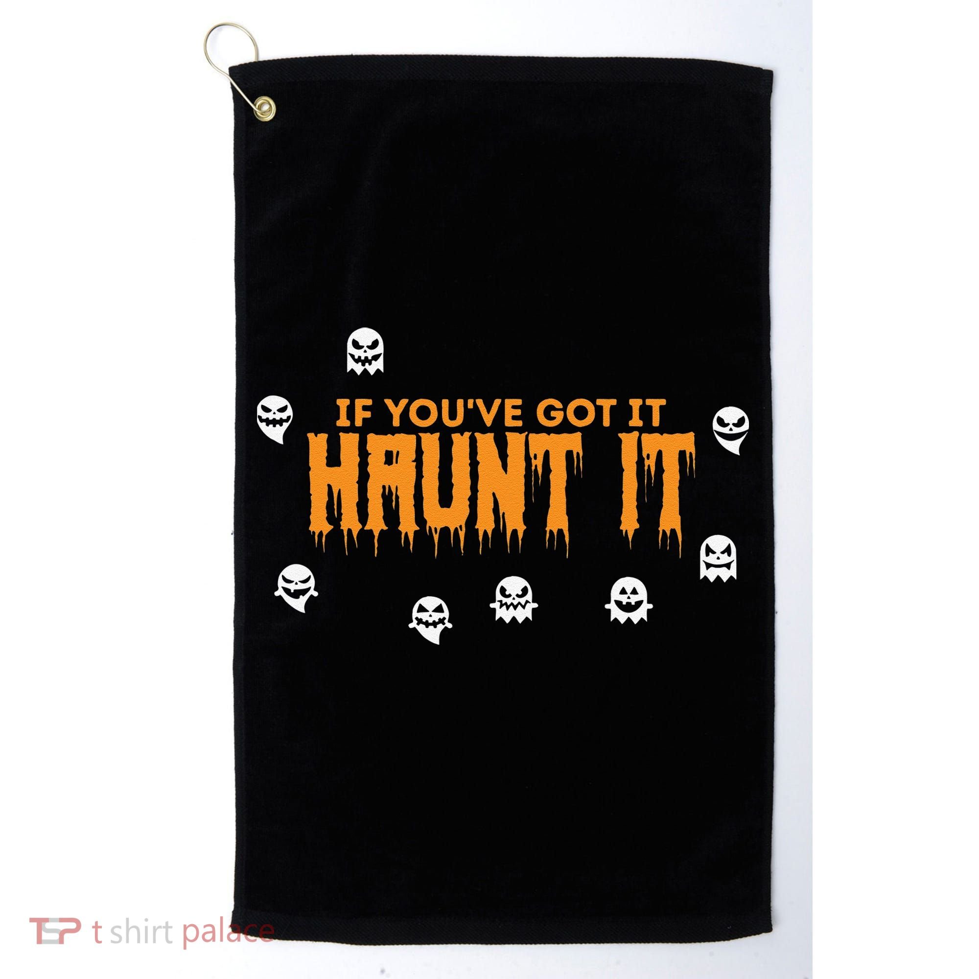 Ghost Halloween Spooky Haunt It Novelty Gift Women Golf Towel