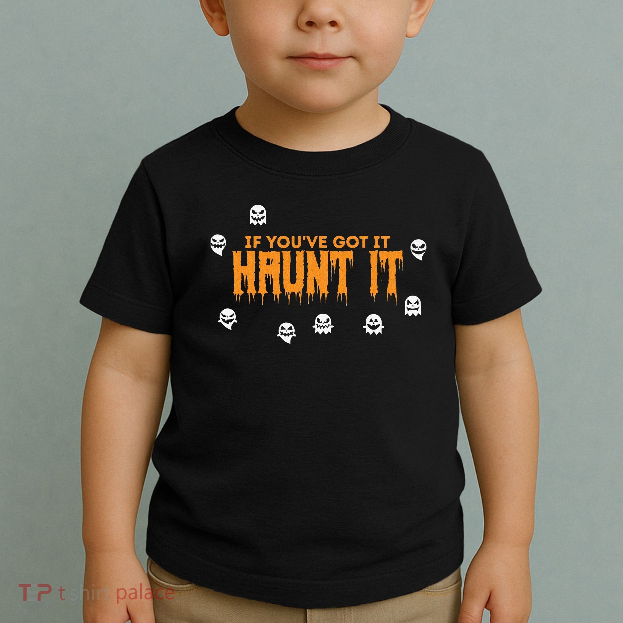 Ghost Halloween Spooky Haunt It Novelty Gift Women Toddler T-Shirt