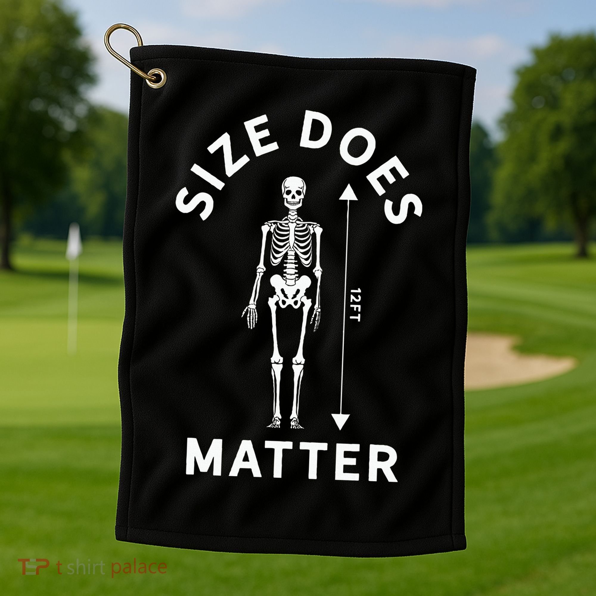 Giant Halloween Skeleton Decoration 12 Feet Golf Towel
