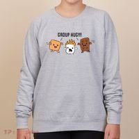 Group Hug S'mores Campfire Marshmallow Chocolate Smores Funny Gift Women's Sweatshirt thumb 0