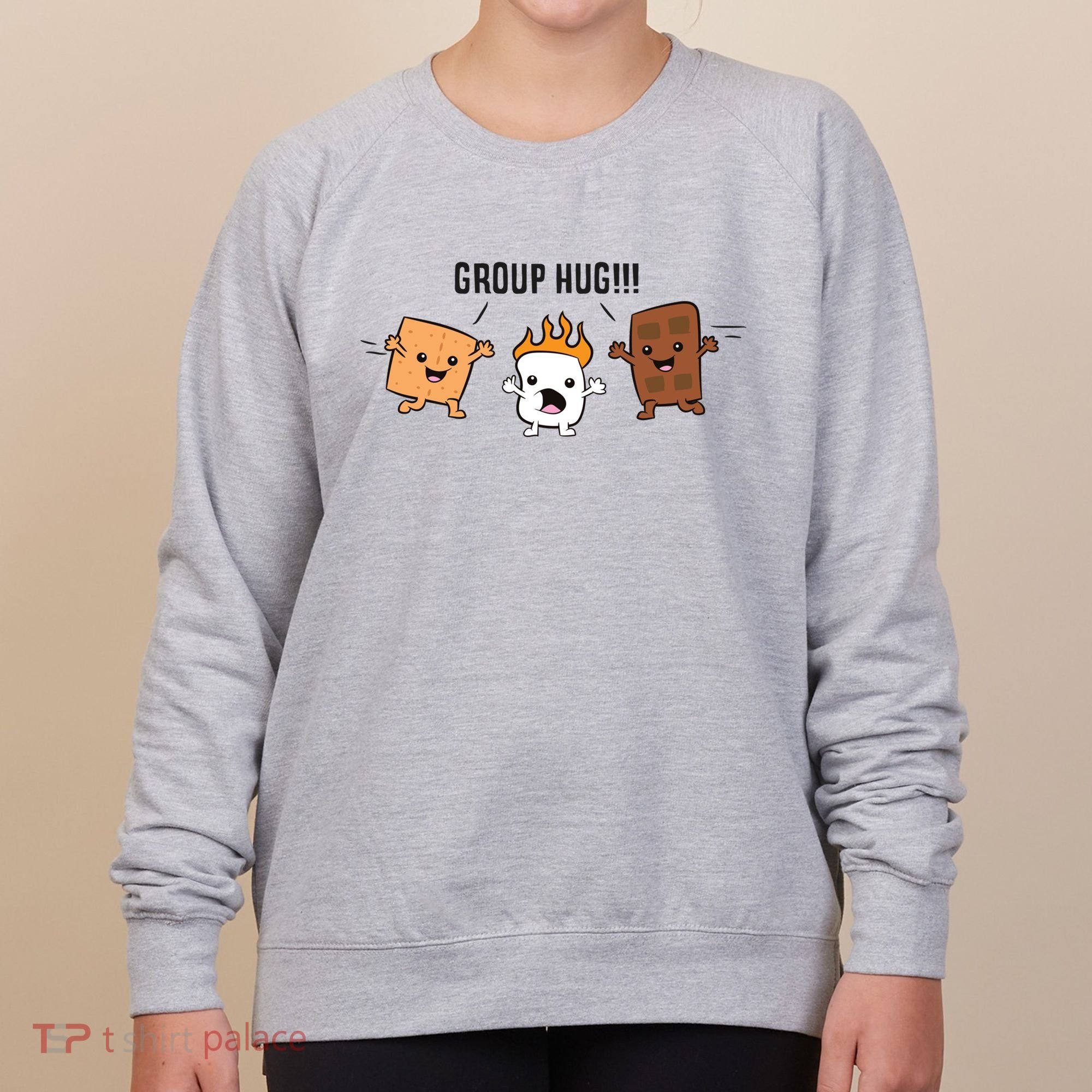 Group Hug S'mores Campfire Marshmallow Chocolate Smores Funny Gift Women's Sweatshirt
